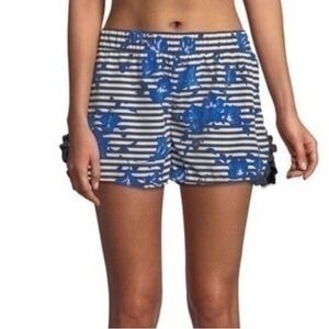 Kate Spade Shorts Hibiscus Striped floral Shorts size M